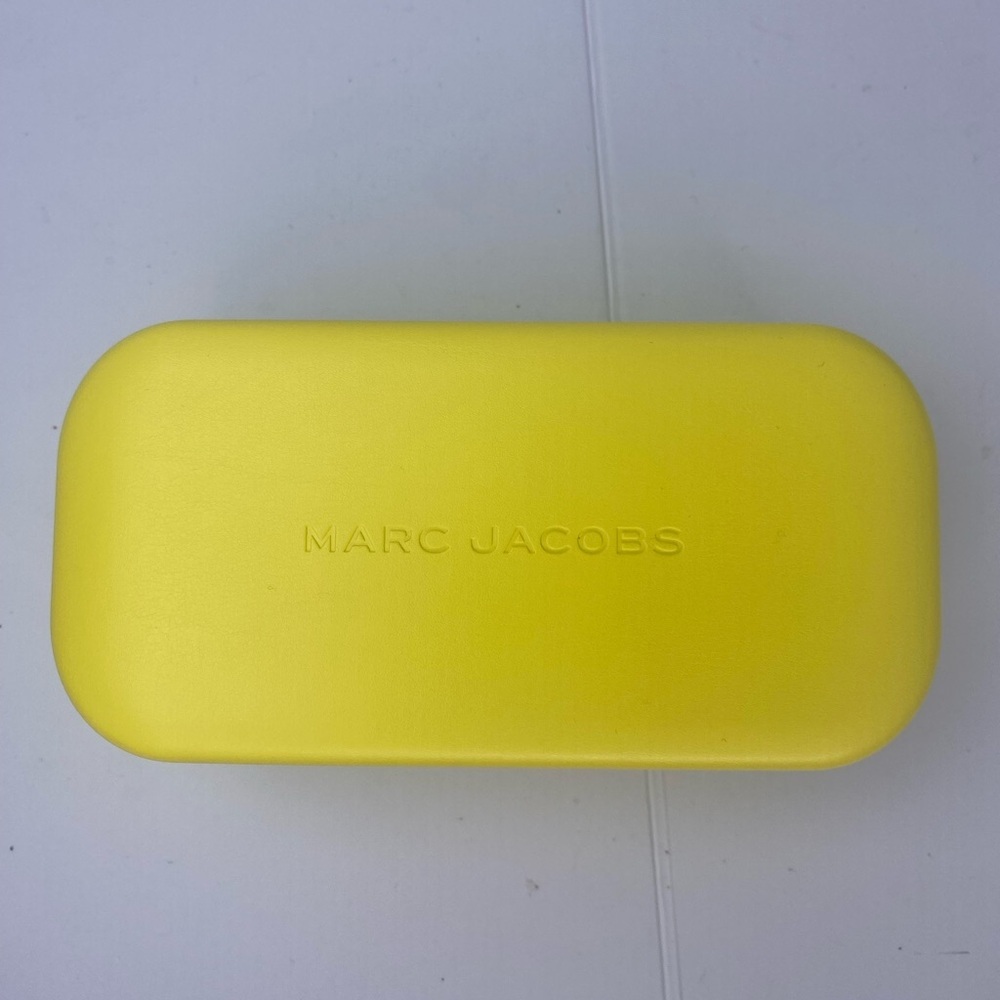 Marc Jacobs New Designer Yellow Luxury Sunglass Case with Logo Cloth
